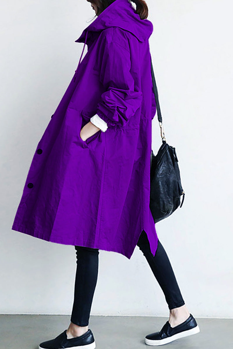 Rachel™ Water-Resistant Oversized Hooded Windbreaker