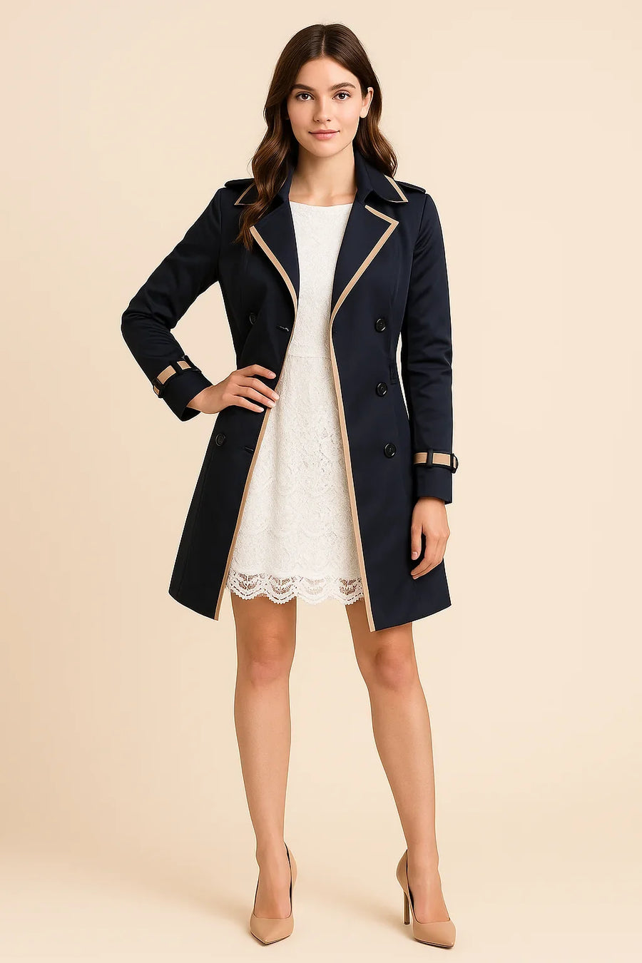 Beatrice™ Cappotto Elegante Doppiopetto